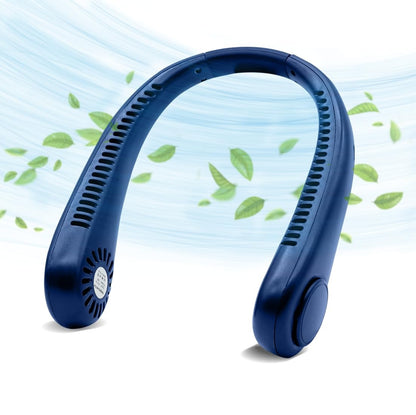 Ventilador de Cuello PRO azul, sin aspas, con rejillas de aire