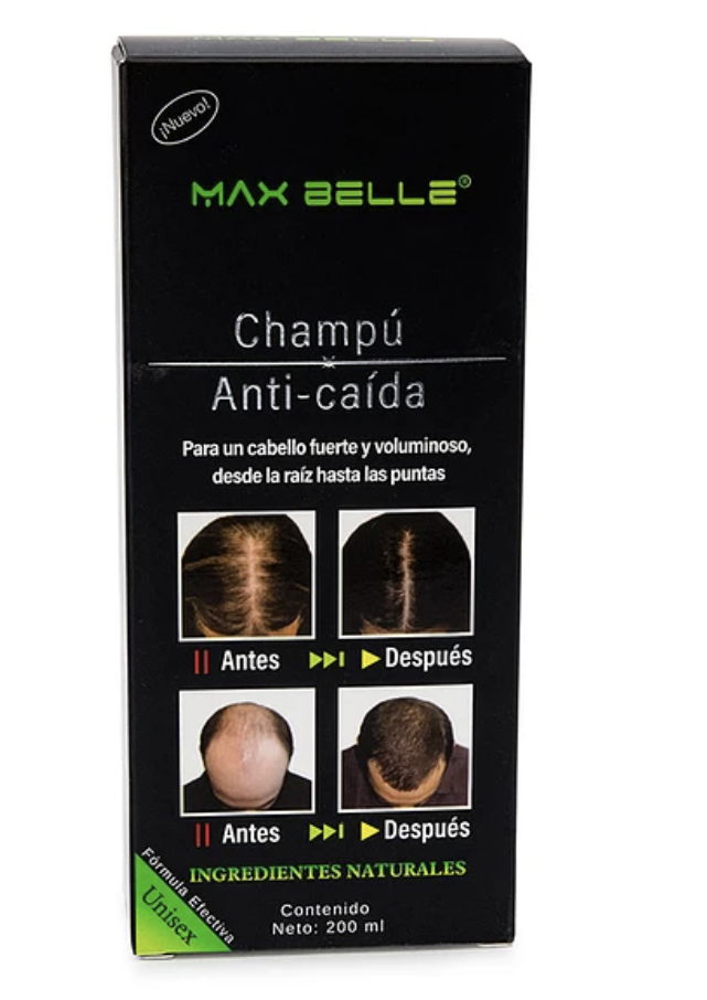 Caja del Shampoo Anti-Caída Max Belle 200 ml