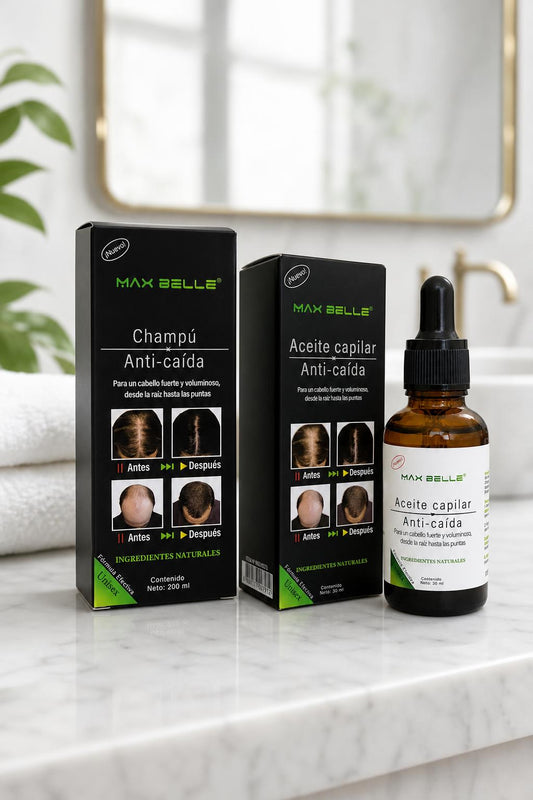 Tratamiento Total Max Belle: Shampoo Anti-Caída y Sérum capilar